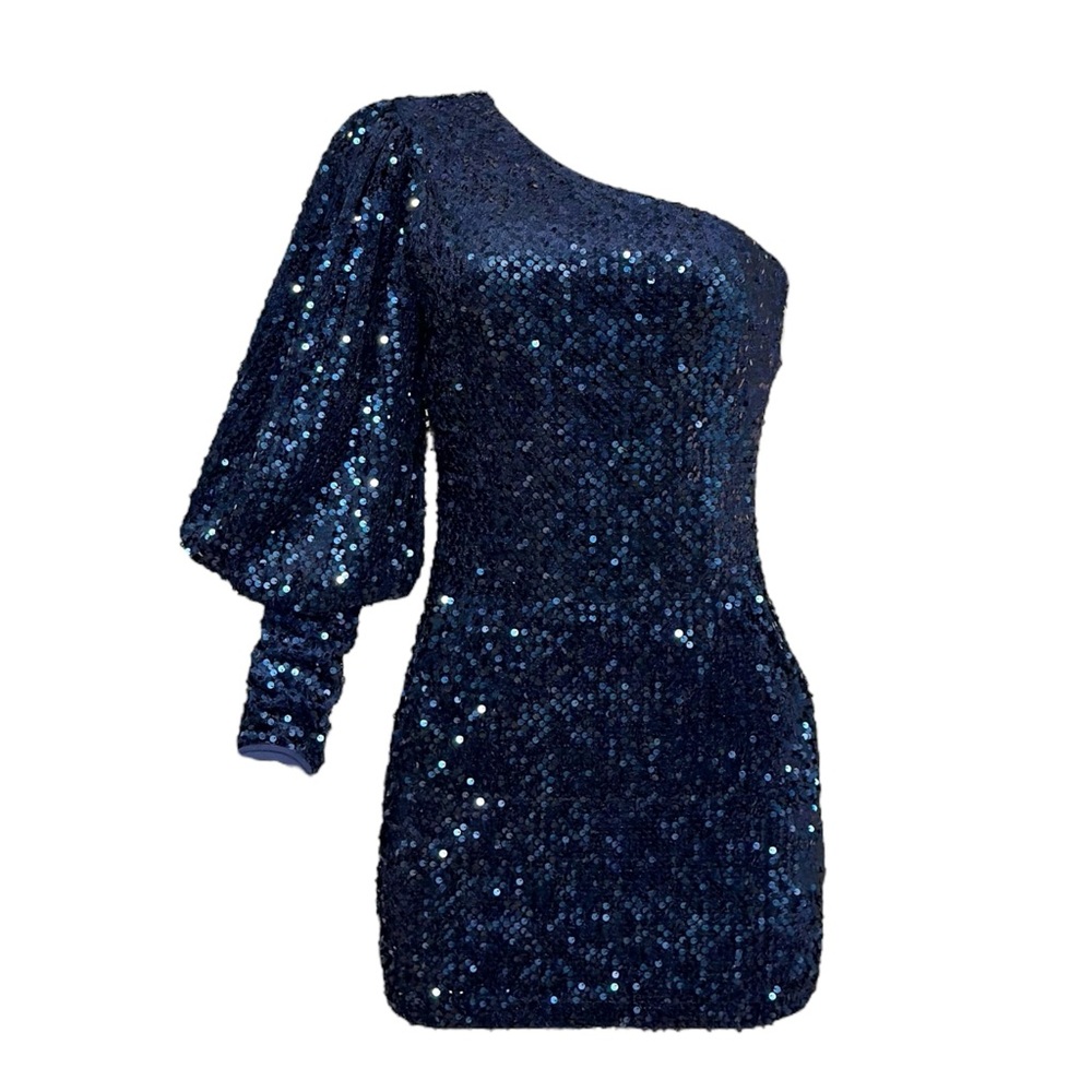 Camila Coelho Midnight Blue Sequin Mini Dress